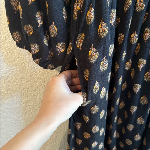 Fat Face Adele Woodblock Midi Dress blk/peacock - Picture 8 of 10